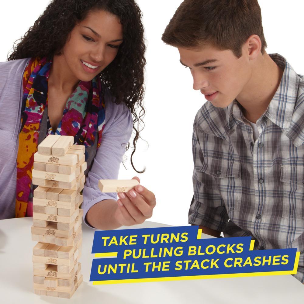 Classic Jenga Game with Genuine Hardwood Blocks, Jenga Brand Stacking Tower Game for Kids Ages 6 and Up product image 1