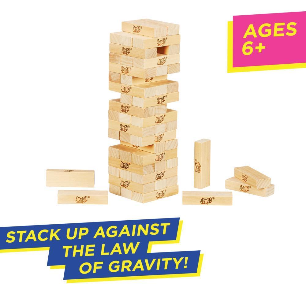Classic Jenga Game with Genuine Hardwood Blocks, Jenga Brand Stacking Tower Game for Kids Ages 6 and Up product thumbnail 1