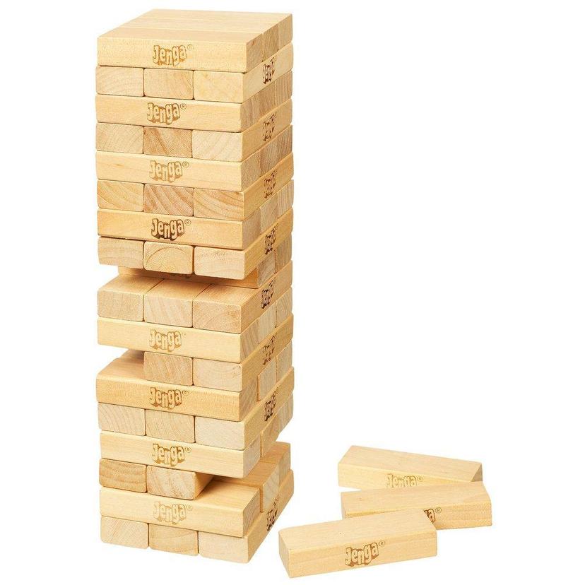 Classic Jenga Game with Genuine Hardwood Blocks, Jenga Brand Stacking Tower Game for Kids Ages 6 and Up product image 1