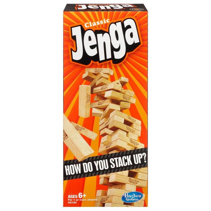 Classic Jenga Game with Genuine Hardwood Blocks, Jenga Brand Stacking Tower Game for Kids Ages 6 and Up product image 1