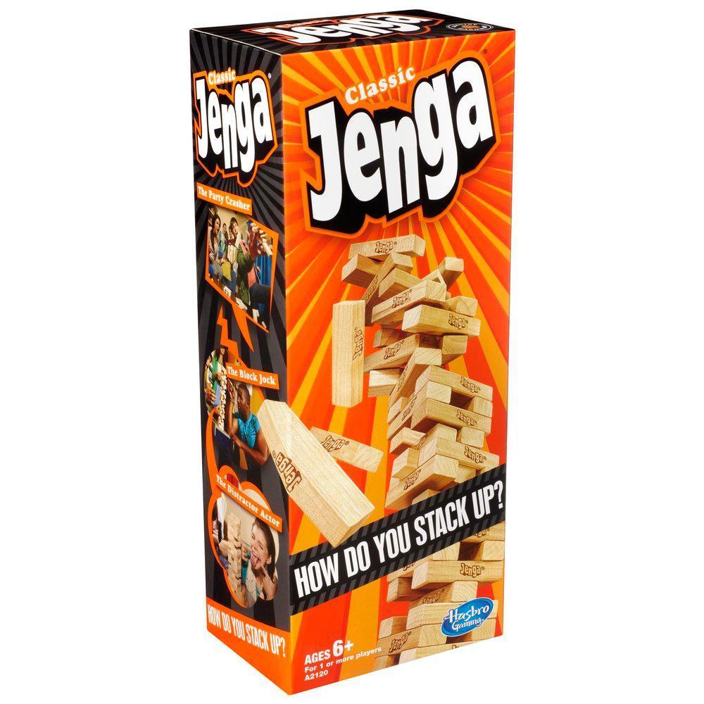 Classic Jenga Game with Genuine Hardwood Blocks, Jenga Brand Stacking Tower Game for Kids Ages 6 and Up product image 1