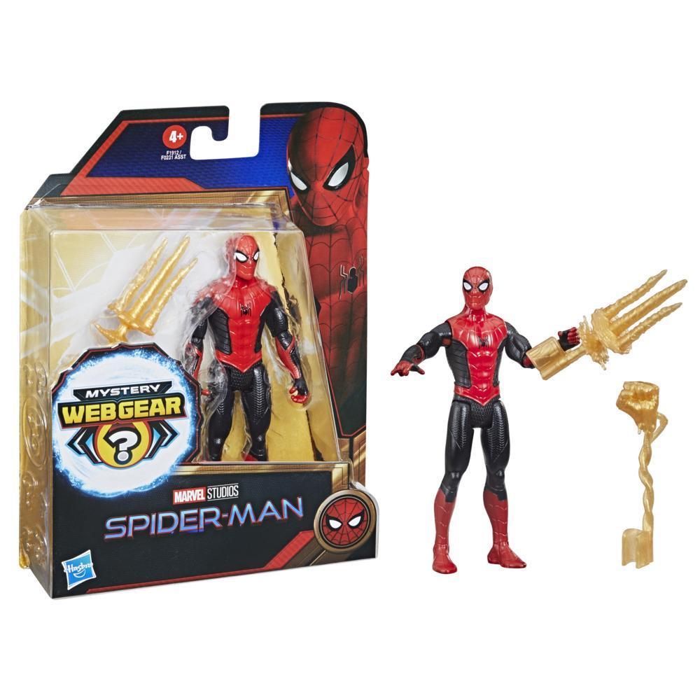 Marvel Spider-Man 6-Inch Mystery Web Gear Upgraded Black and Red Suit Spider-Man, 1 Mystery Web Gear Armor Accessory and  1 Character Accessory, Ages 4 and Up product thumbnail 1