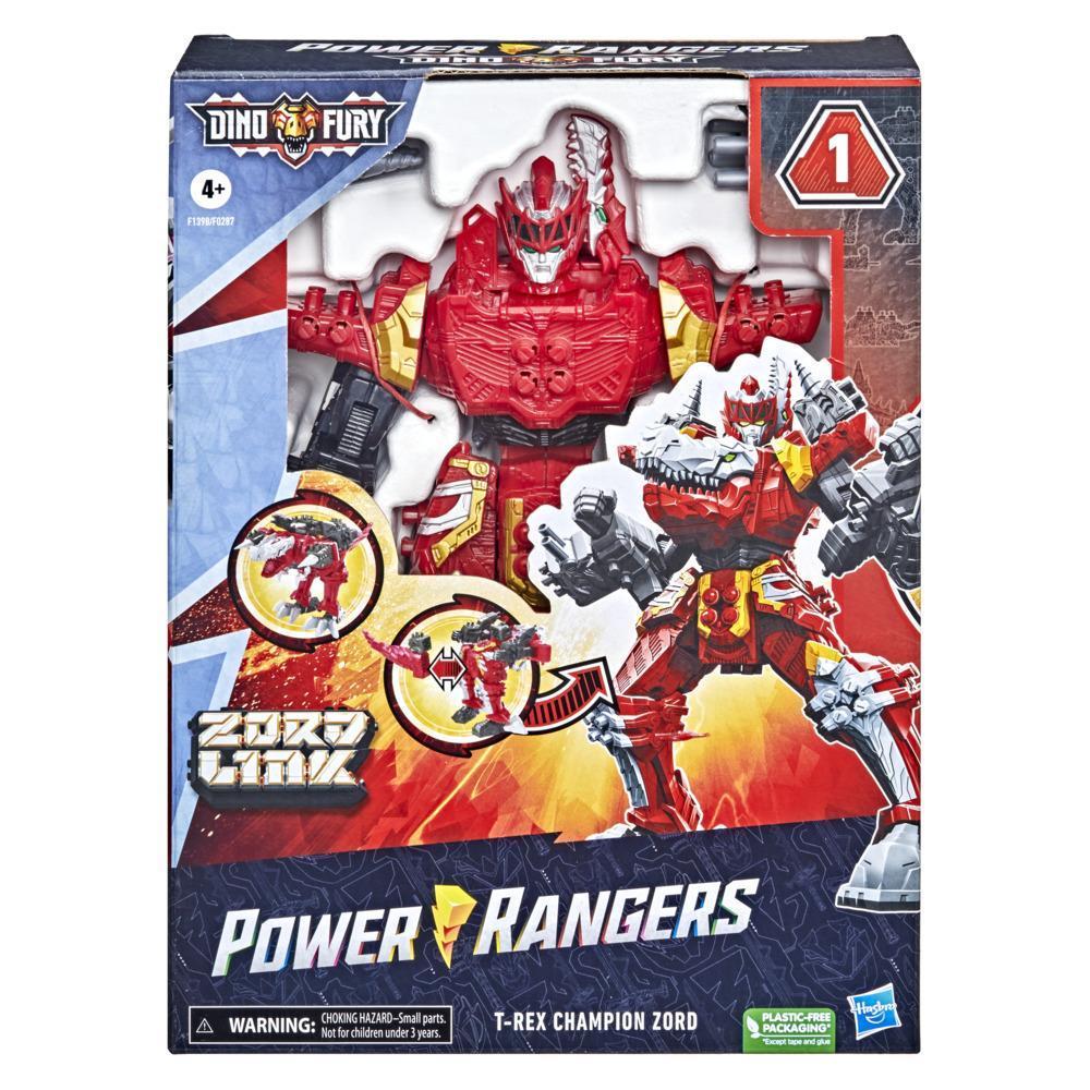 Power Rangers Dino Fury T-Rex Champion Zord Morphing Dino Robot with Zord Link Mix-and-Match Custom Build System product thumbnail 1