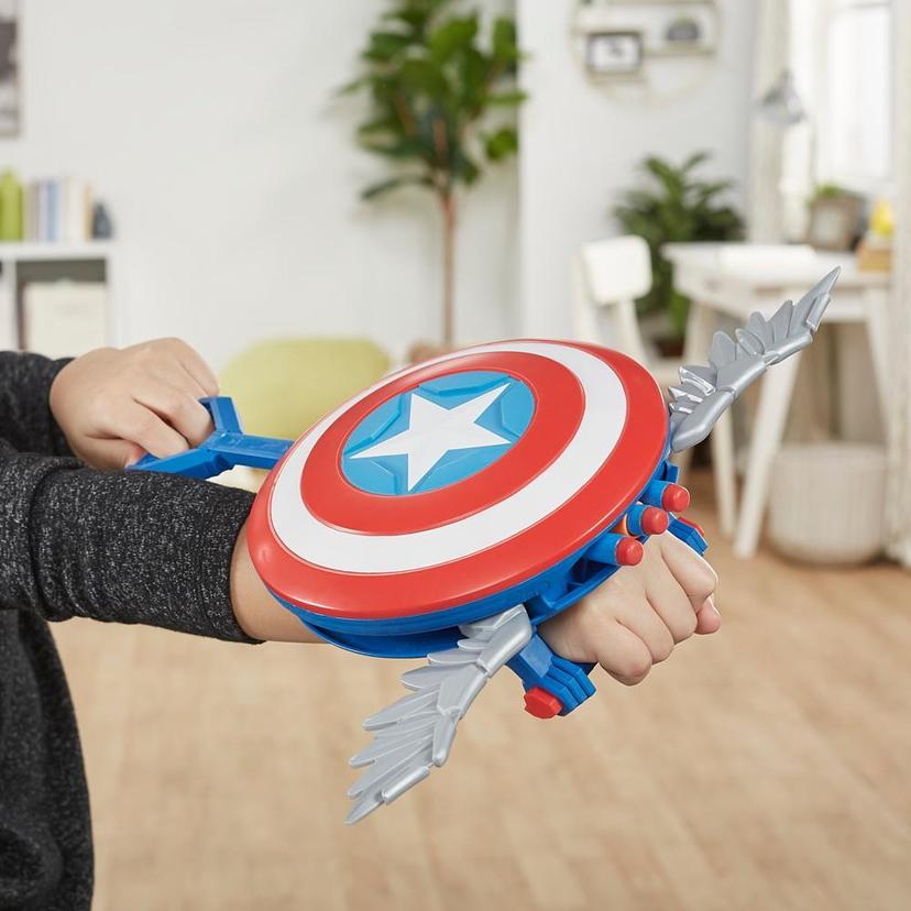 Marvel Mech Strike Mechasaurs Captain America Redwing, NERF Blaster with 3 Darts product image 1