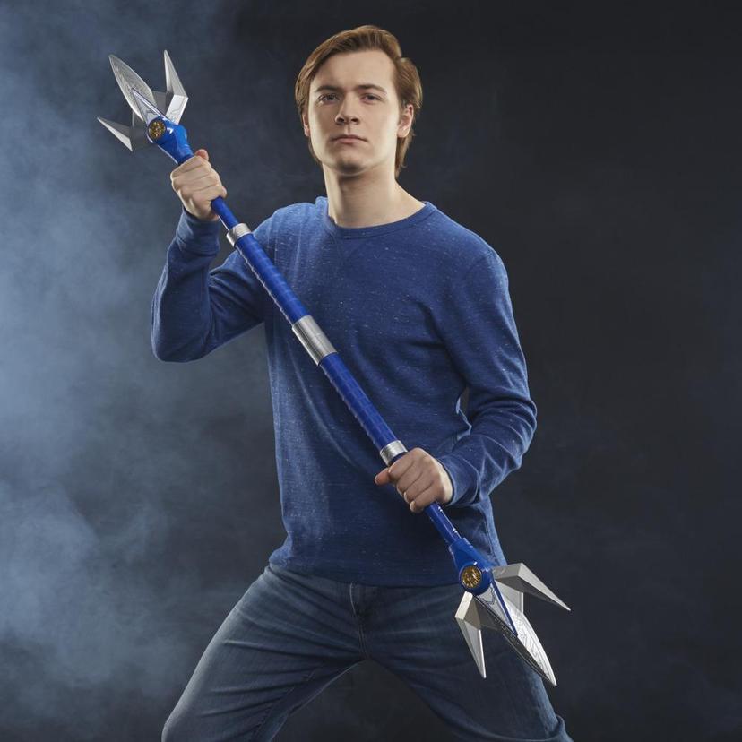 Power Rangers Lightning Collection Mighty Morphin Blue Ranger Power Lance Premium Roleplay MMPR Cosplay Collectible product image 1