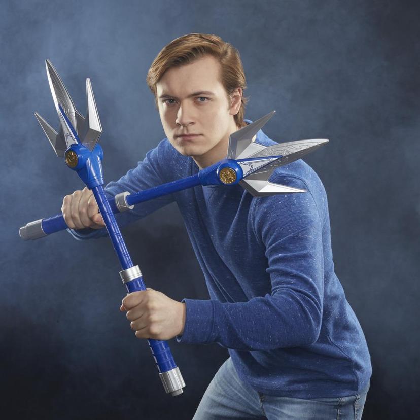 Power Rangers Lightning Collection Mighty Morphin Blue Ranger Power Lance Premium Roleplay MMPR Cosplay Collectible product image 1