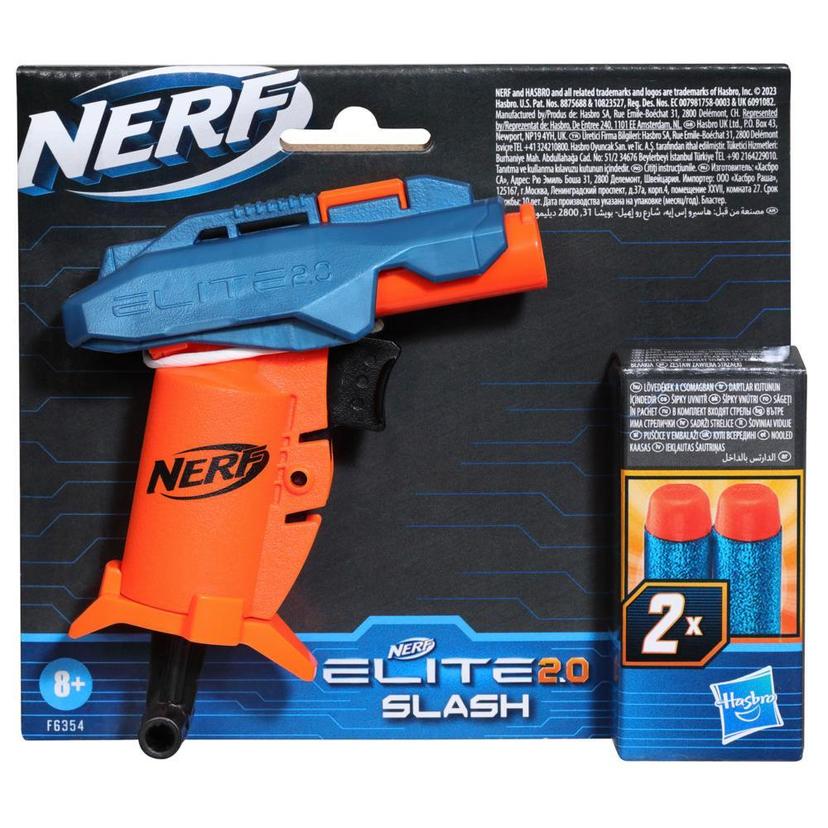 Nerf Elite 2.0 Slash Blaster, 2 Nerf Elite Darts, Pull To Prime Handle, Toy Foam Blaster For Outdoor Kids Games product image 1