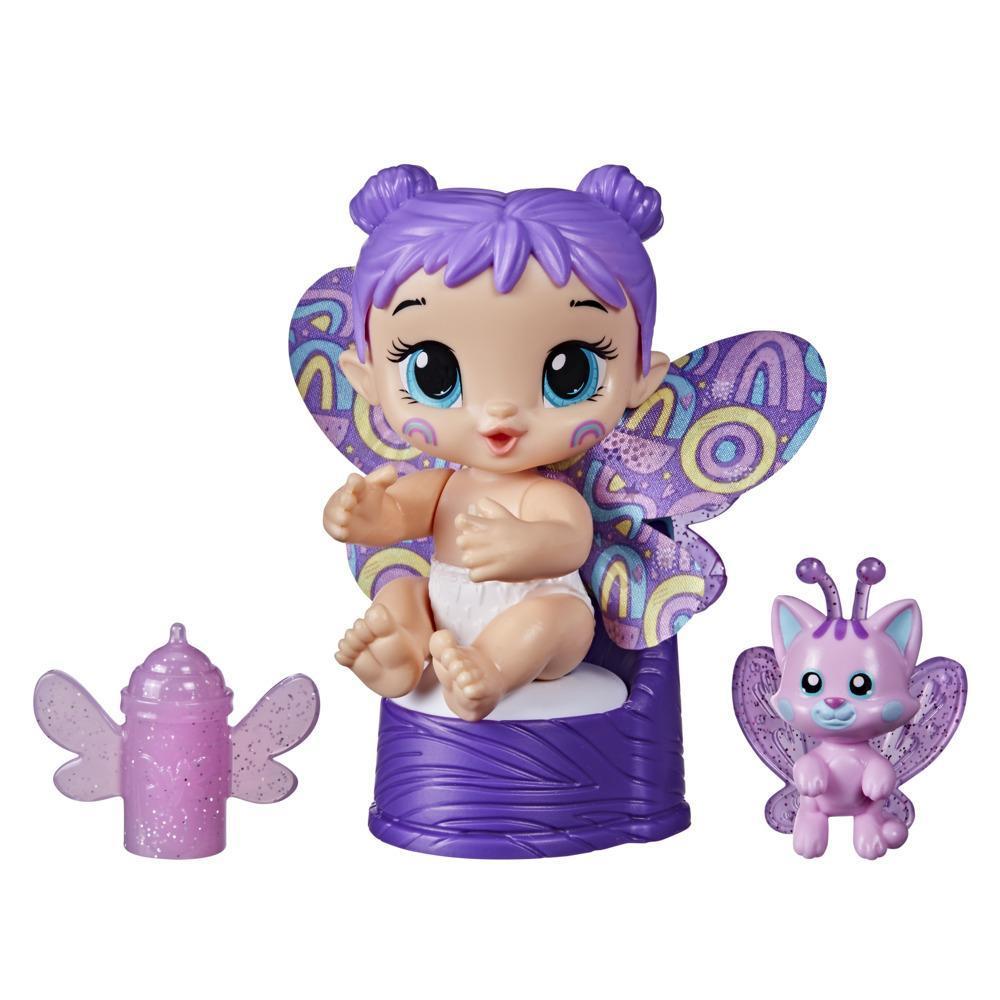 Baby Alive GloPixies Minis Doll, Plum Rainbow, Glow-In-The-Dark 3.75-Inch Pixie Toy with Surprise Friend, Kids 3 and Up product thumbnail 1