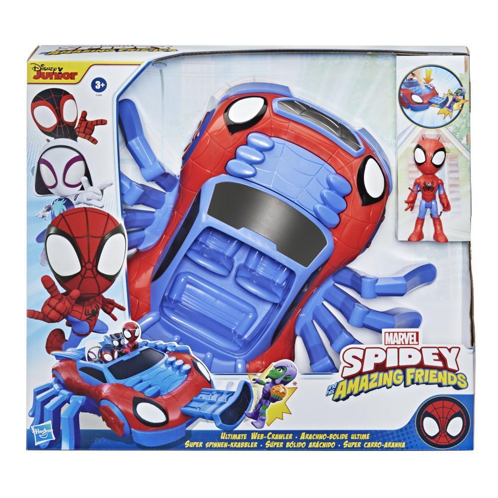 Marvel Spidey and His Amazing Friends Ultimate Web-Crawler, With Spidey Stunner Feature And 4-Inch Spidey Figure, Ages 3 And Up product thumbnail 1