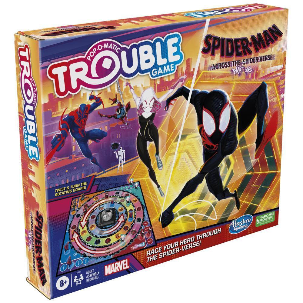 Trouble: Spider-Man Across the Spider-Verse Part One Edition Game for Marvel Fans, Ages 8+, 2-4 Players, Rotating Gameboard product thumbnail 1