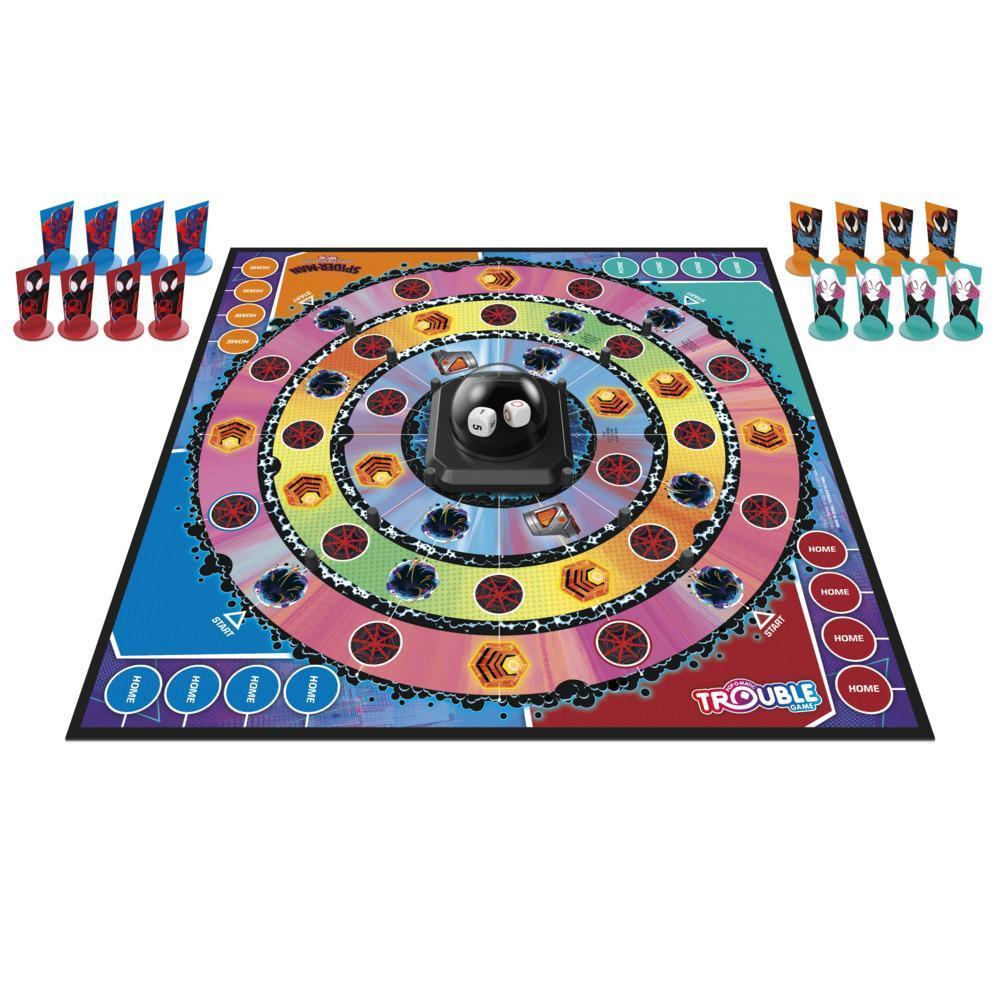 Trouble: Spider-Man Across the Spider-Verse Part One Edition Game for Marvel Fans, Ages 8+, 2-4 Players, Rotating Gameboard product thumbnail 1