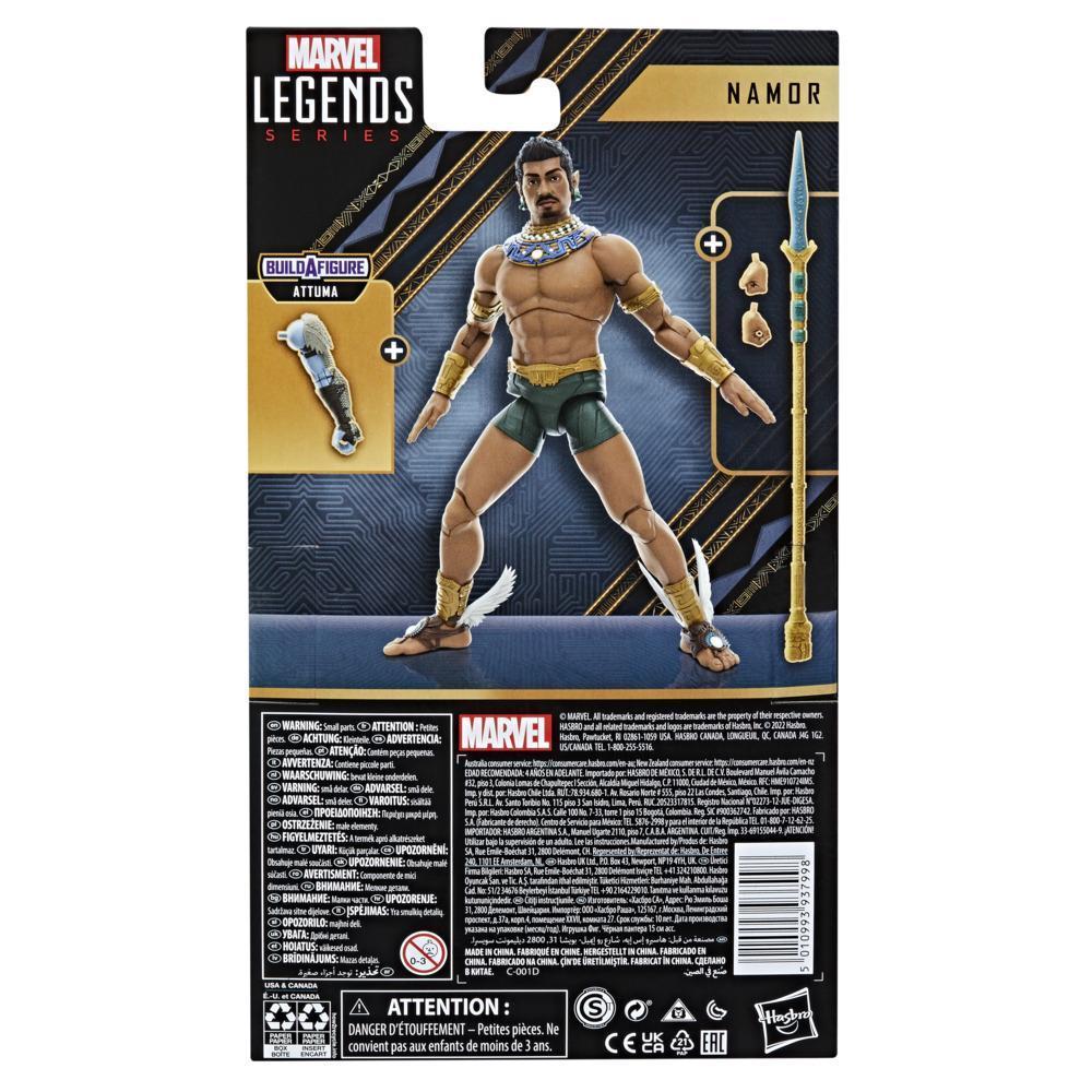 Marvel Legends Series Black Panther Wakanda Forever Namor 6-inch Action Figure Toy, 3 Accessories, 1 Build-A-Figure Part product thumbnail 1