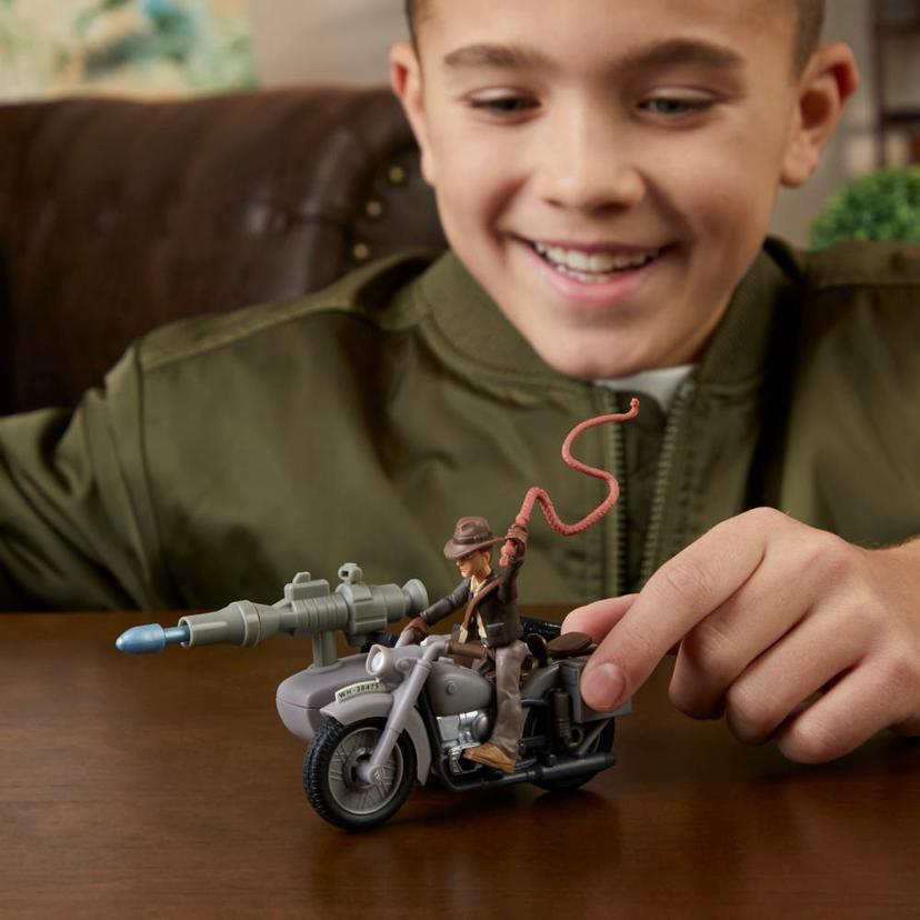 Indiana Jones Worlds of Adventure Indiana Jones with Motorcycle and Sidecar Figure & Vehicle (2.5”) product image 1