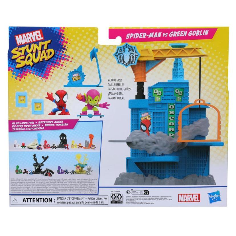 Marvel Stunt Squad Crane Smash Playset, Spider-Man and Green Goblin Action Figures (1.5”) product image 1