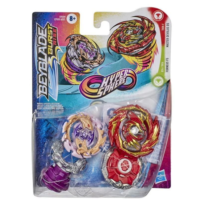 Hacer Materialismo Eh Beyblade Burst Rise Hypersphere Dual Pack Master Devolos D5 and Forneus F5  -- 2 Battling Top Toys Age 8 and Up - Beyblade