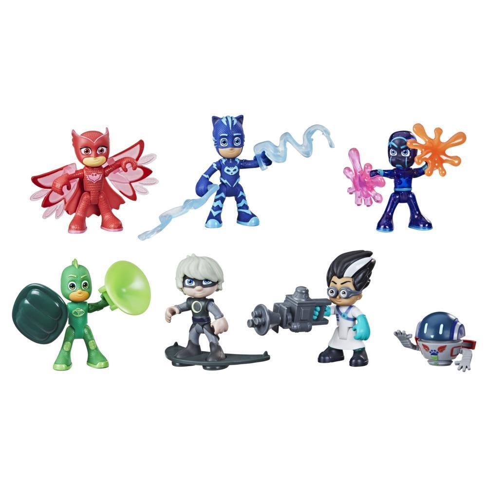 PJ Masks Hero and Villain Figure Set Preschool Toy, 7 Action Figures with 10 Accessories, Ages 3 and Up product thumbnail 1