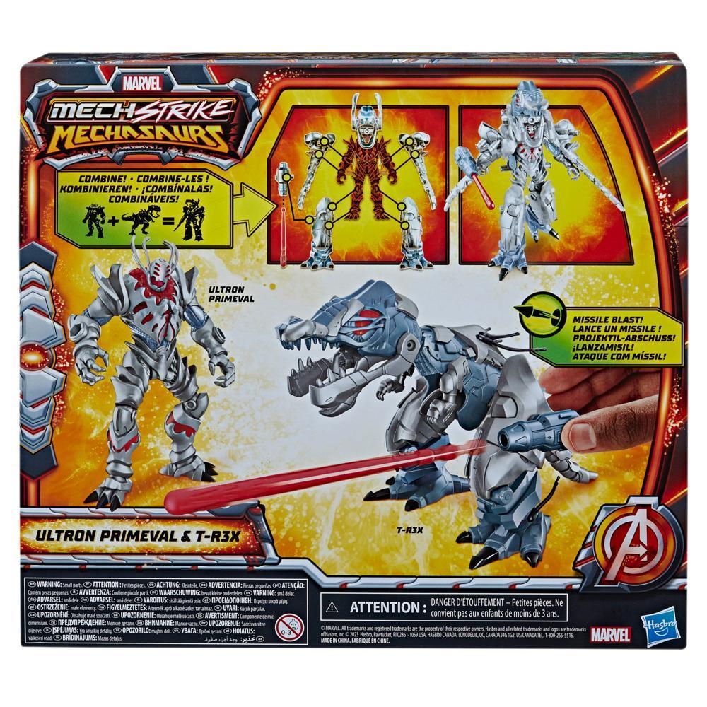 Marvel Mech Strike Mechasaurs Ultron Primeval (4.5”) with T-R3X Mechasaur Action Figures product thumbnail 1