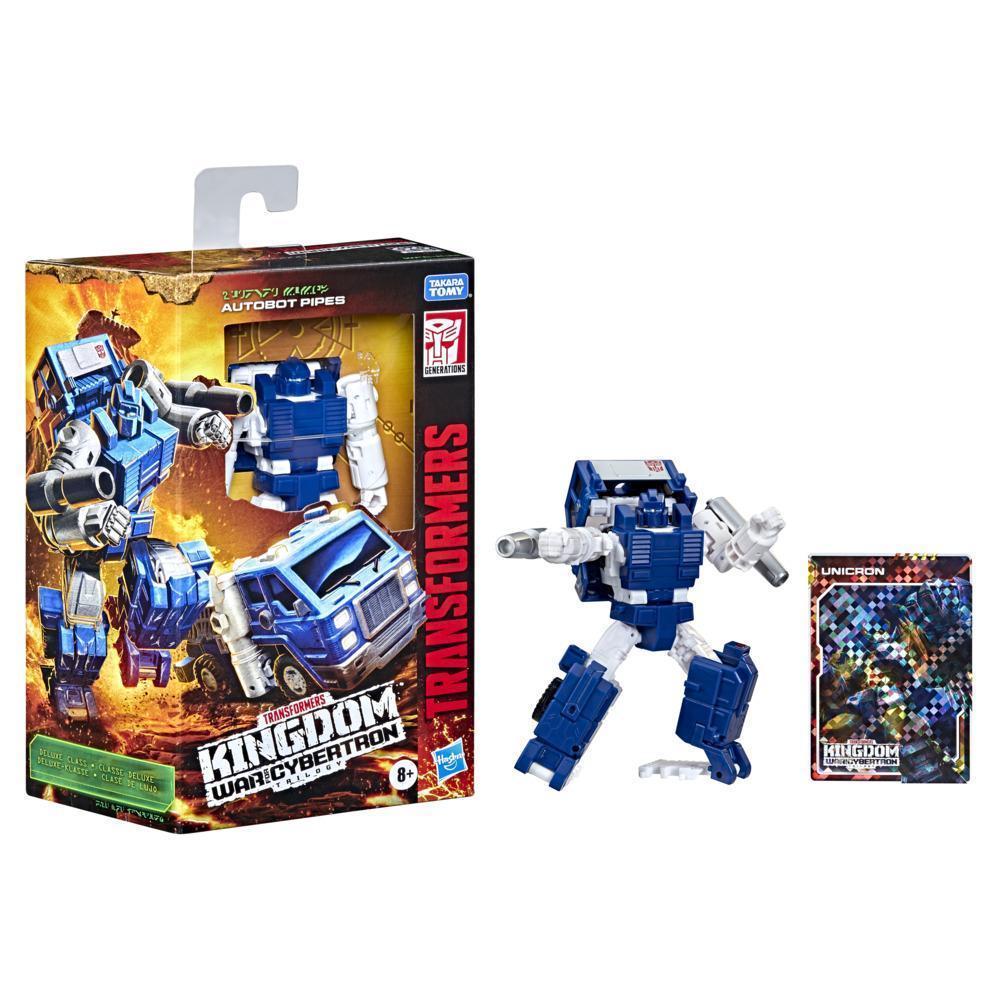 Transformers Toys Generations War for Cybertron: Kingdom Deluxe WFC-K32 Autobot Pipes Action Figure - 8 and Up, 5.5-inch product thumbnail 1