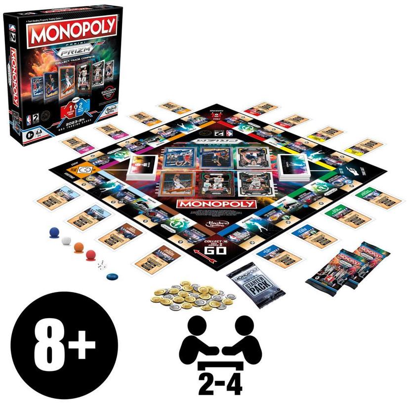 Monopoly Prizm: NBA 2nd Edition Board Game with 2023-24 Panini NBA Trading Cards, Ages 8+ product image 1