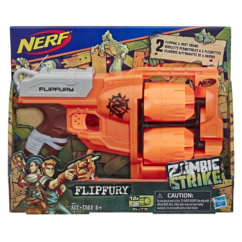 FlipFury Nerf Zombie Strike Toy Blaster with 2 Flipping Drums and 12 Official Nerf Zombie Strike Elite Darts – For Kids, Teens, Adults product image 1