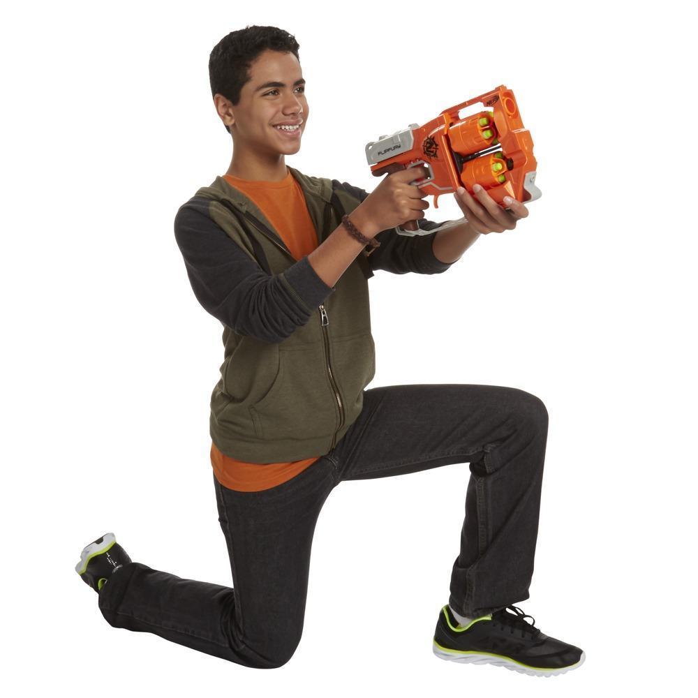 FlipFury Nerf Zombie Strike Toy Blaster with 2 Flipping Drums and 12 Official Nerf Zombie Strike Elite Darts – For Kids, Teens, Adults product image 1