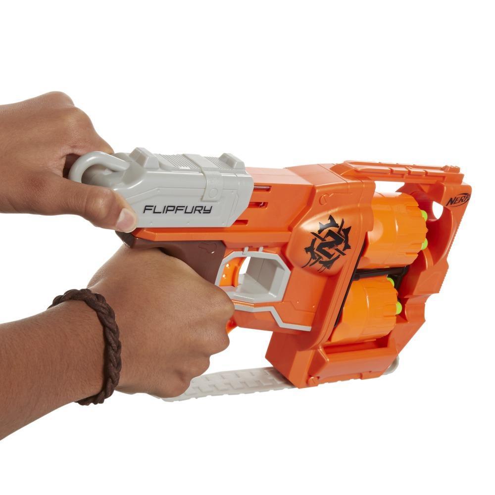 FlipFury Nerf Zombie Strike Toy Blaster with 2 Flipping Drums and 12 Official Nerf Zombie Strike Elite Darts – For Kids, Teens, Adults product image 1