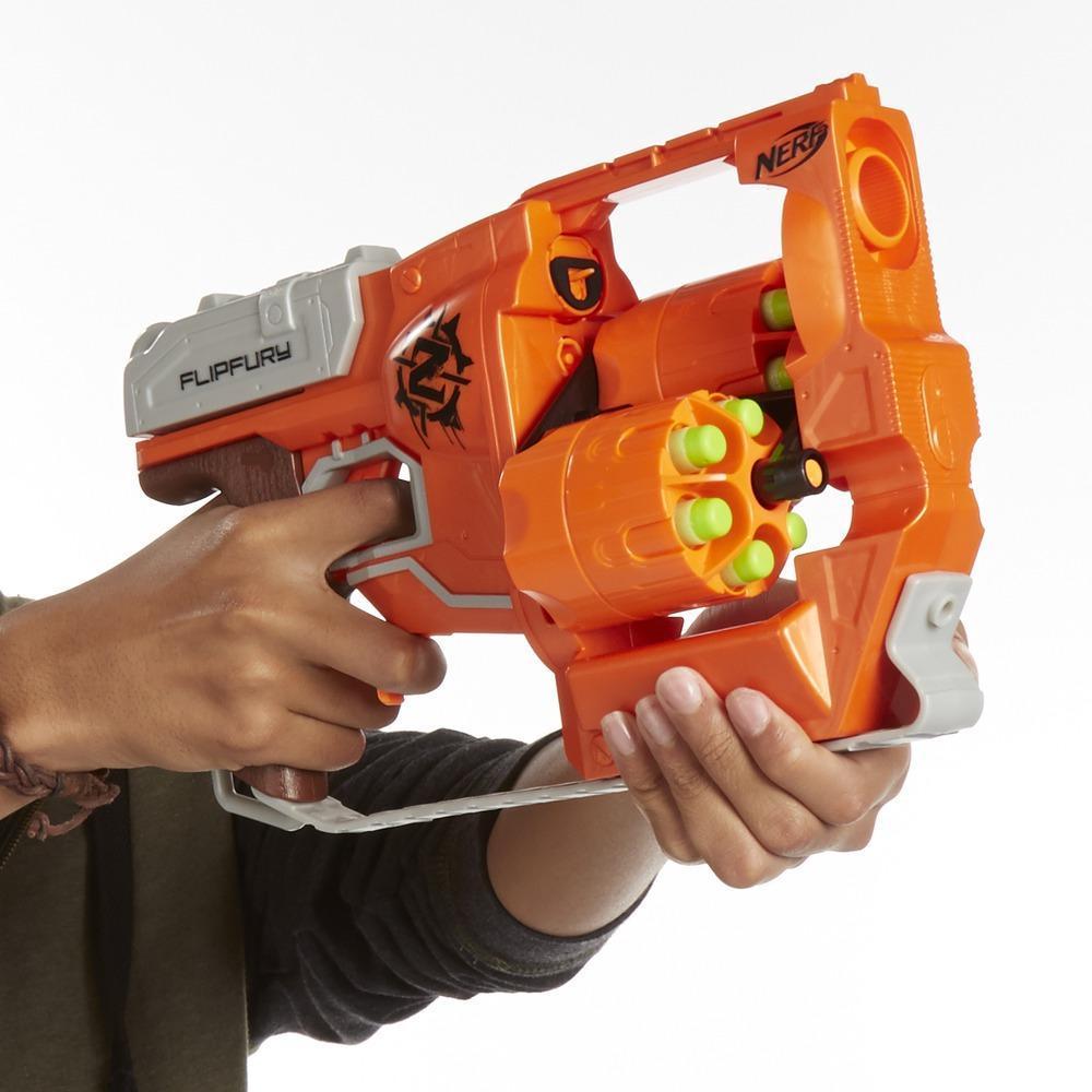 FlipFury Nerf Zombie Strike Toy Blaster with 2 Flipping Drums and 12 Official Nerf Zombie Strike Elite Darts – For Kids, Teens, Adults product image 1