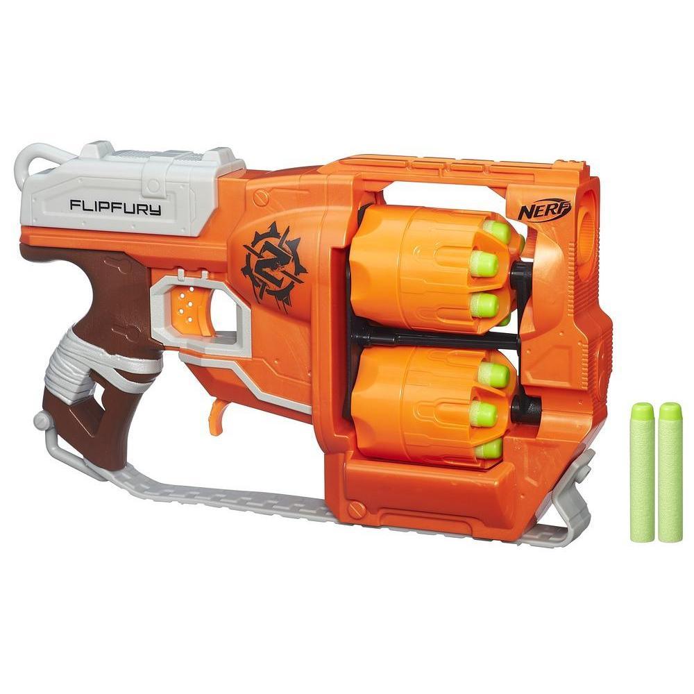 FlipFury Nerf Zombie Strike Toy Blaster with 2 Flipping Drums and 12 Official Nerf Zombie Strike Elite Darts – For Kids, Teens, Adults product image 1