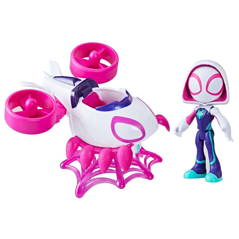 Marvel Spidey and His Amazing Friends Ghost Spider Copter Set, Action Figure, Vehicle, and Accessory product thumbnail 1