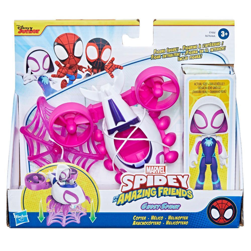 Marvel Spidey and His Amazing Friends Ghost Spider Copter Set, Action Figure, Vehicle, and Accessory product thumbnail 1