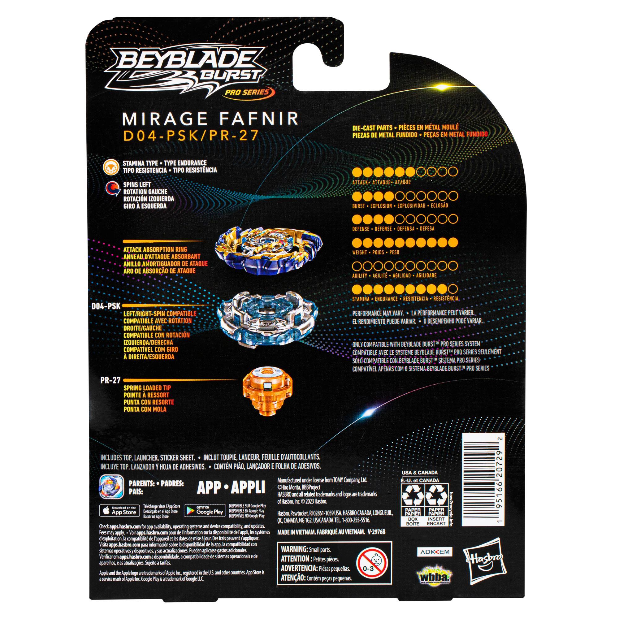 Beyblade Burst Pro Series Mirage Fafnir Spinning Top Starter Pack, Battling Game Toy product thumbnail 1