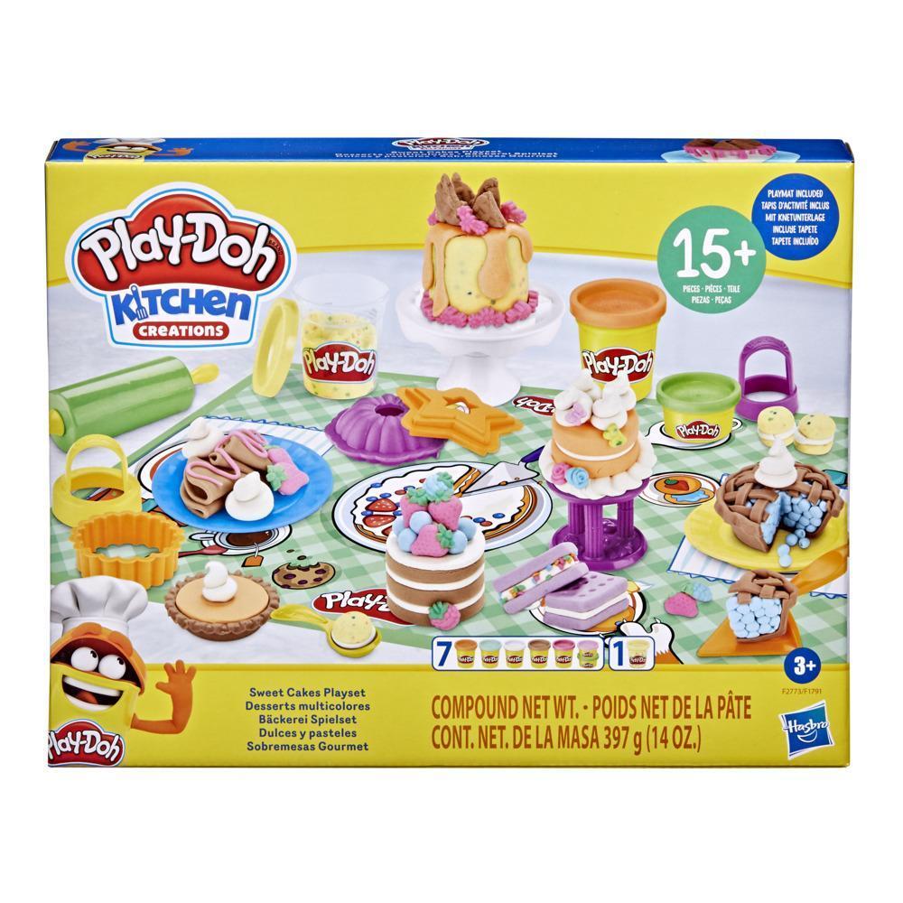 Play-Doh Kitchen Creations Sweet Cakes Playset for Kids 3 Years and Up with 8 Colors, Playmat, Over 15 Tools product thumbnail 1