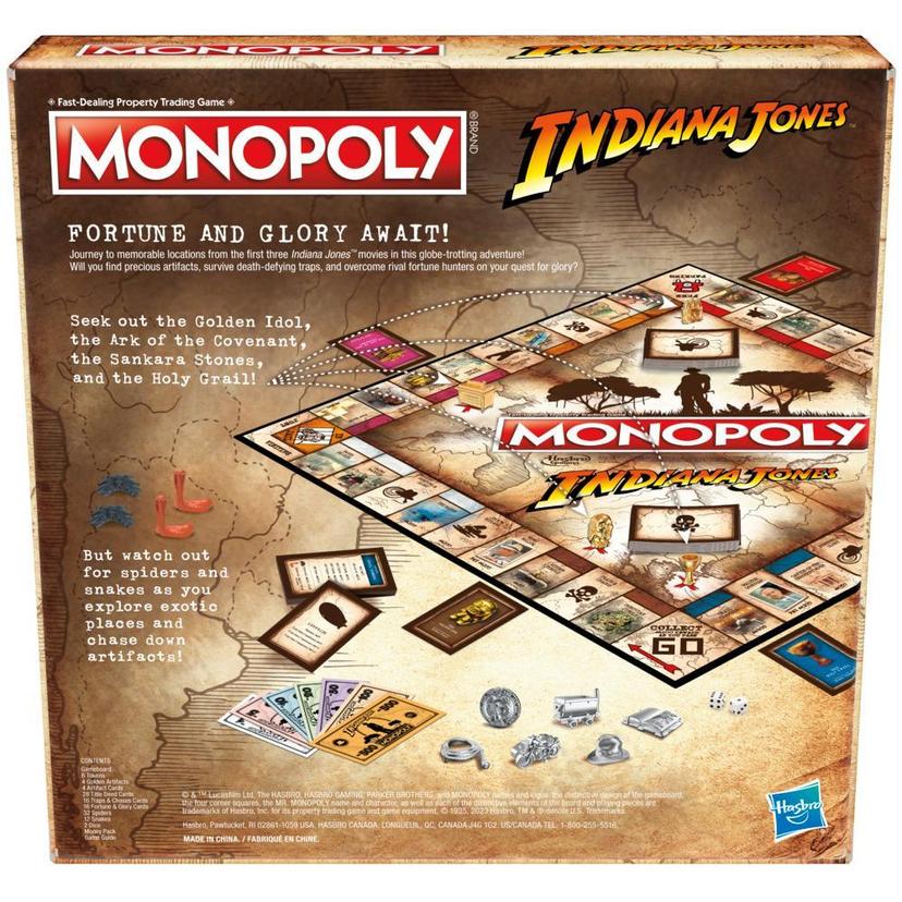 Monopoly Indiana Jones Game, Board Game for 2-6 Players, For Kids Ages 8 and up product image 1