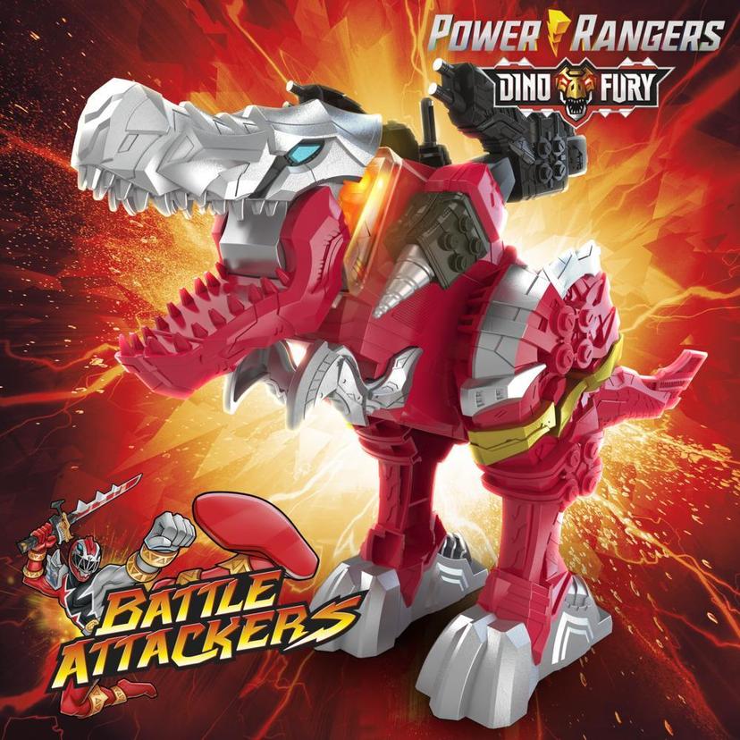 Power Rangers Battle Attackers Dino Fury T-Rex Champion Zord Electronic Action Figure Toy for Kids Ages 4 and Up product image 1