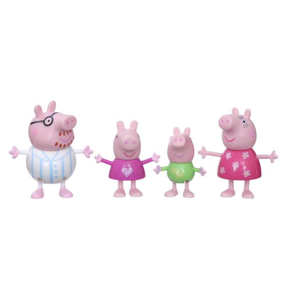 Peppa Pig Peppa's Adventures Peppa's Family Bedtime Figure 4-Pack in Pajamas, Ages 3 and Up product thumbnail 1