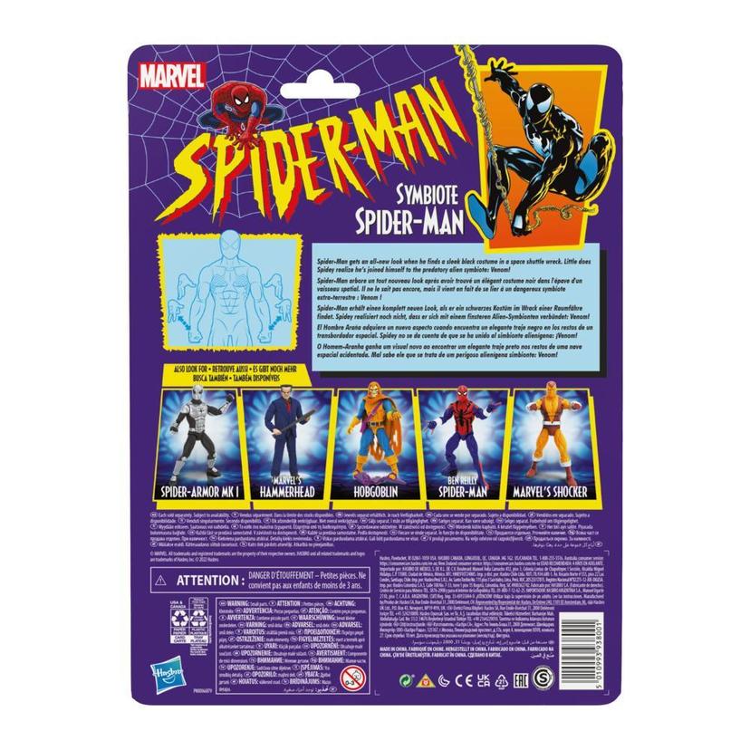 Marvel Legends Series Spider-Man 6-inch Symbiote Spider-Man Action Figure Toy, Includes 4 Accessories product image 1