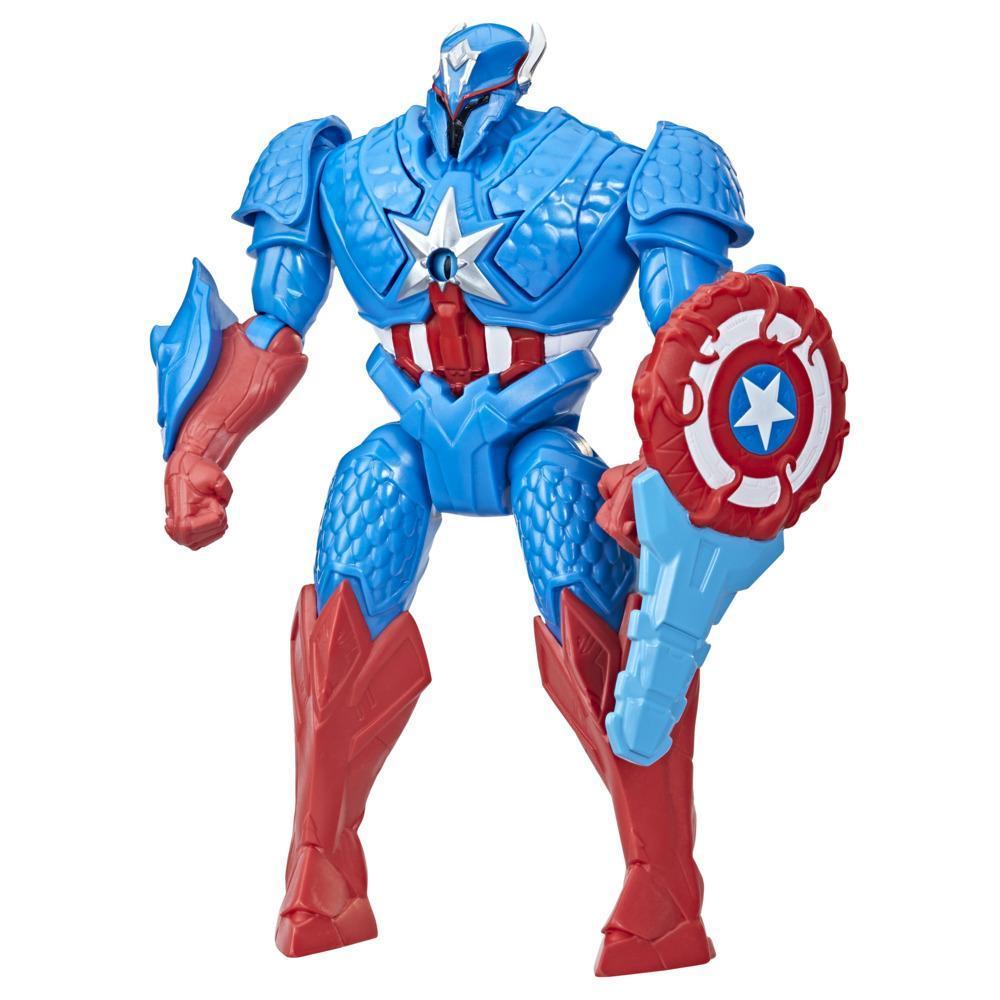 Marvel Avengers Mech Strike Monster Hunters Hunter Suit Captain America Toy, 8-Inch-Scale Deluxe Figure, Ages 4 and Up product thumbnail 1