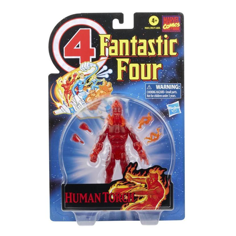 Hasbro Marvel Legends Series Retro Fantastic Four The Human Torch 6-inch Action Figure Toy, Includes 4 Accessories product image 1