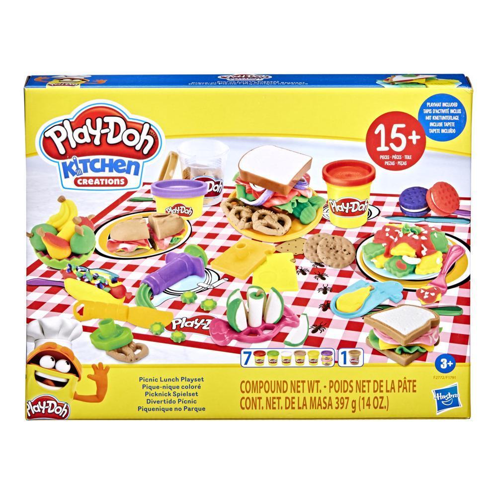 Play-Doh Kitchen Creations Picnic Lunch Playset for Kids 3 Years and Up with 8 Colors, Playmat, Over 15 Tools product thumbnail 1