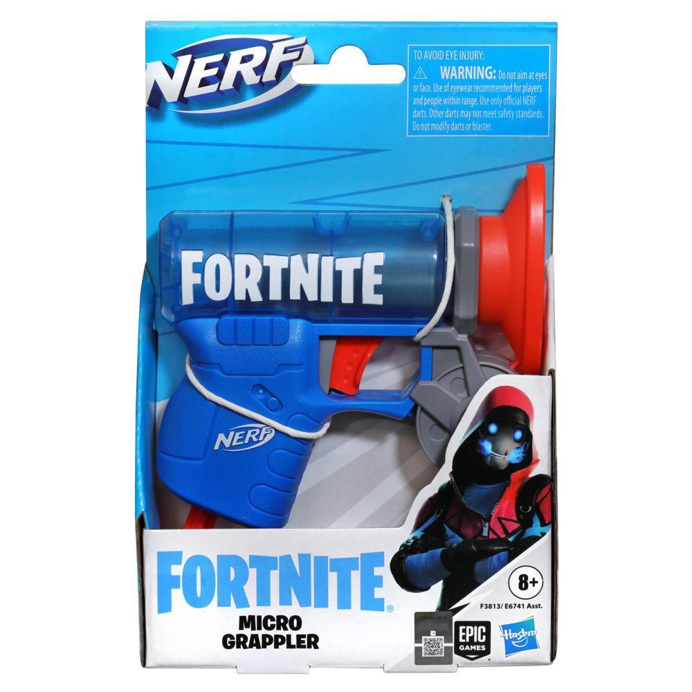 Nerf Fortnite MicroShots Micro Grappler Mini Dart-Firing Blaster, Fortnite Grappler Equipment Design, 2 Nerf Elite Darts product thumbnail 1