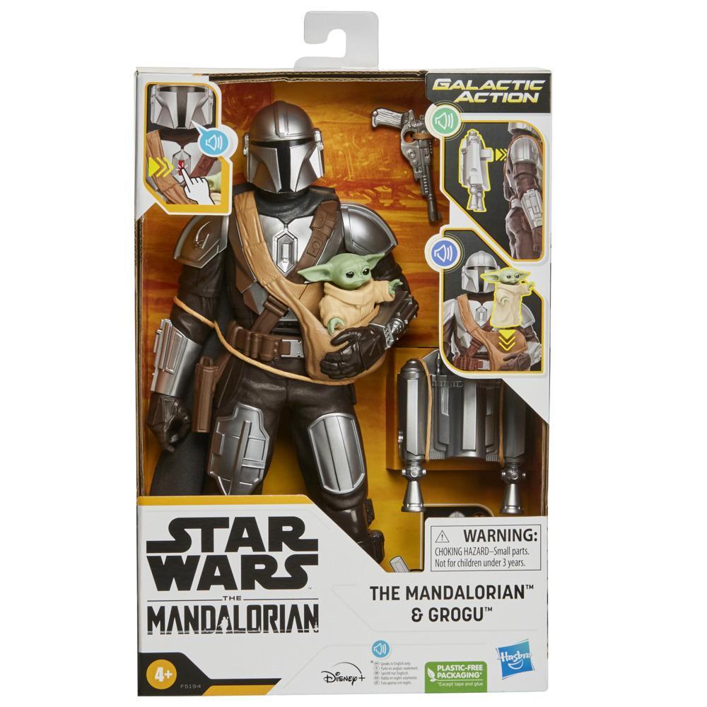 Star Wars Galactic Action The Mandalorian & Grogu Interactive Electronic 12-Inch-Scale Figures, Toys Kids Ages 4 and Up product image 1