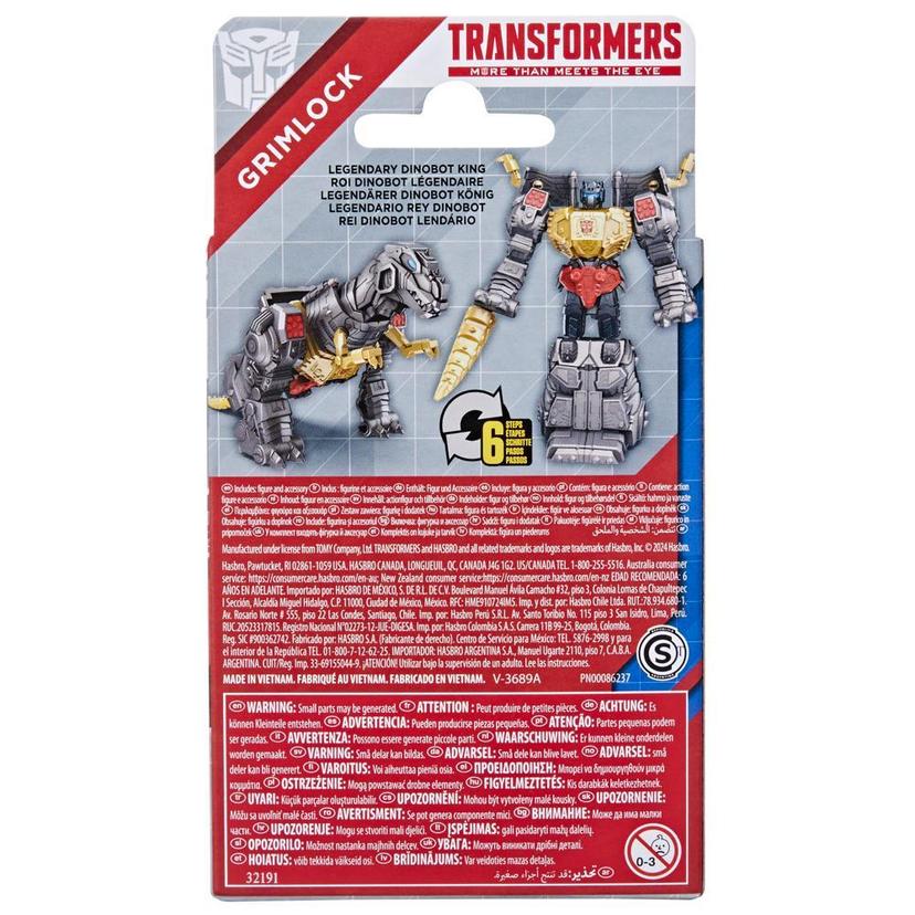Transformers Toys Authentics Bravo Grimlock, 4.5" Action Figures for Kids Ages 6+ product image 1