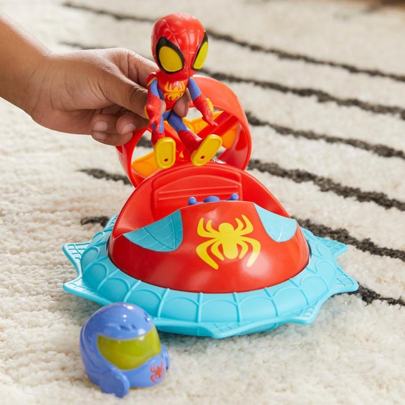 Marvel Spidey and His Amazing Friends Web-Spinners Spidey with Hover Spinner Toy Car product image 1