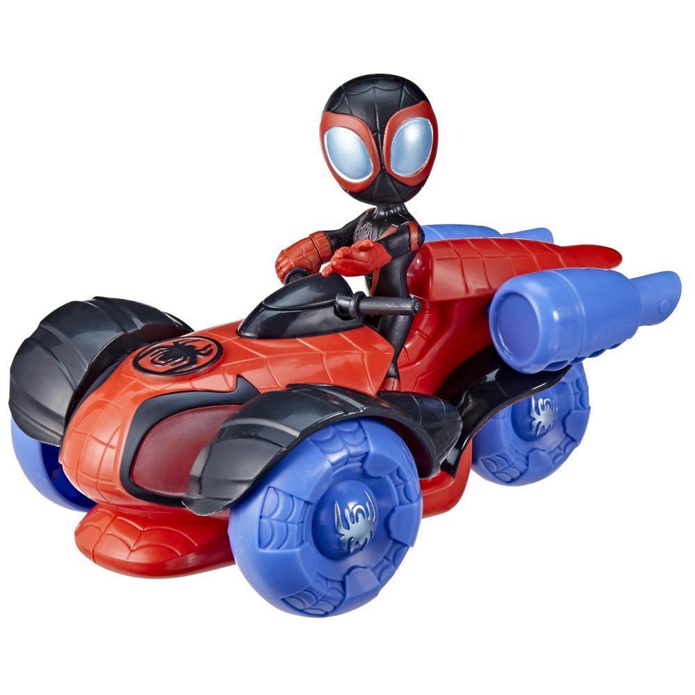 Marvel Spidey and His Amazing Friends Glow Tech Techno-Racer Vehicle, Preschool Toy with Lights and Sounds, Age 3 and Up product thumbnail 1