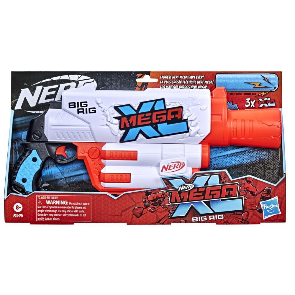 Nerf Mega XL Big Rig Blaster, Largest Nerf Mega Darts Ever, 3 Nerf Mega XL Whistler Darts, XL Dart Blasting, Dart Storage product thumbnail 1