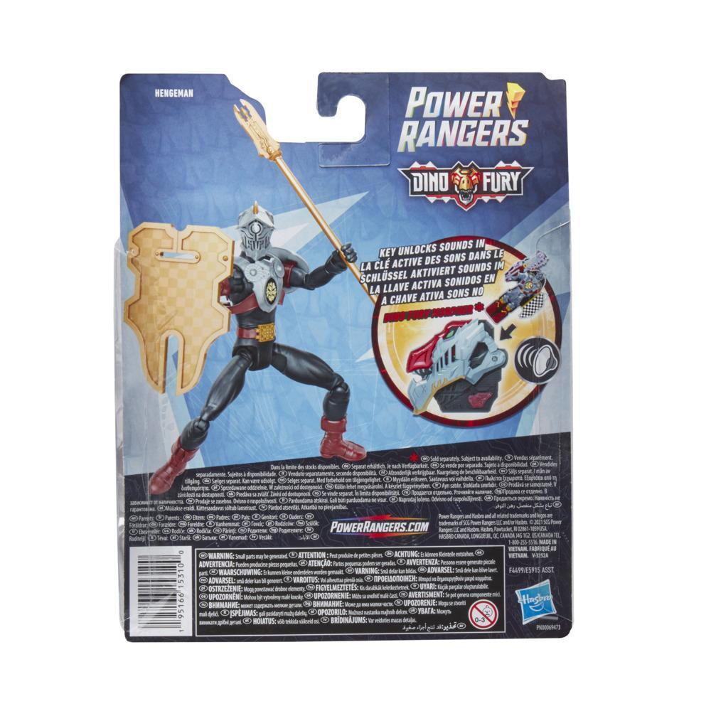 Power Rangers Dino Fury Hengeman 6-Inch Action Figure Toy with Dino Fury Key, Dino-Themed Accessory for Kids Ages 4 and Up product thumbnail 1