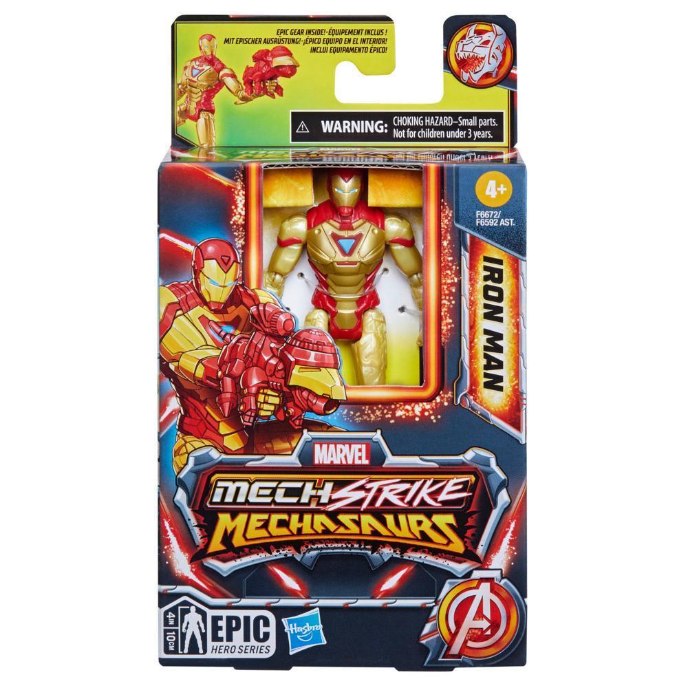 Marvel Mech Strike Mechasaurs Iron Man Action Figure, with Weapon Accessory (4") product thumbnail 1