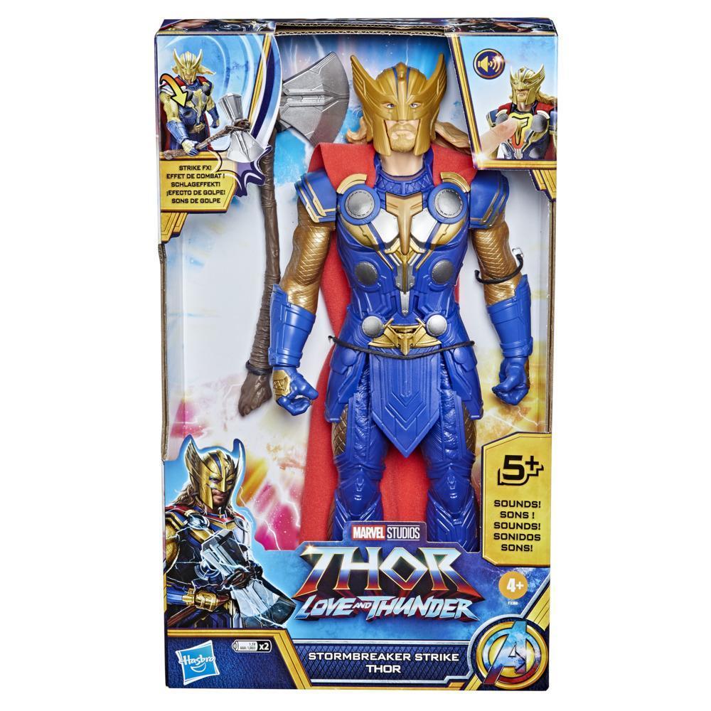Marvel Studios’ Thor: Love and Thunder Stormbreaker Strike Thor Toy, 12-Inch-Scale Electronic Figure, Kids Ages 4 and Up product thumbnail 1