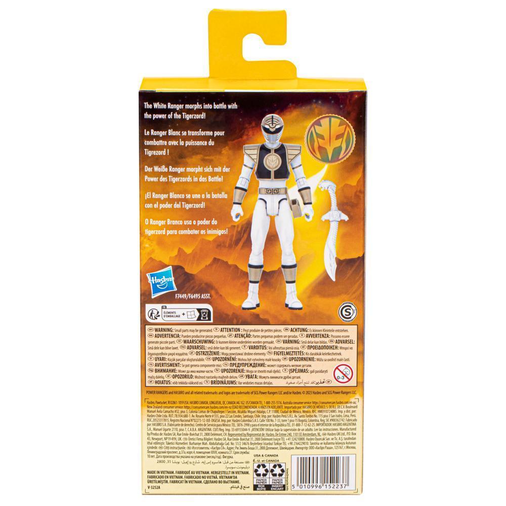 Power Rangers Mighty Morphin White Ranger Action Figure Superhero Toy product thumbnail 1