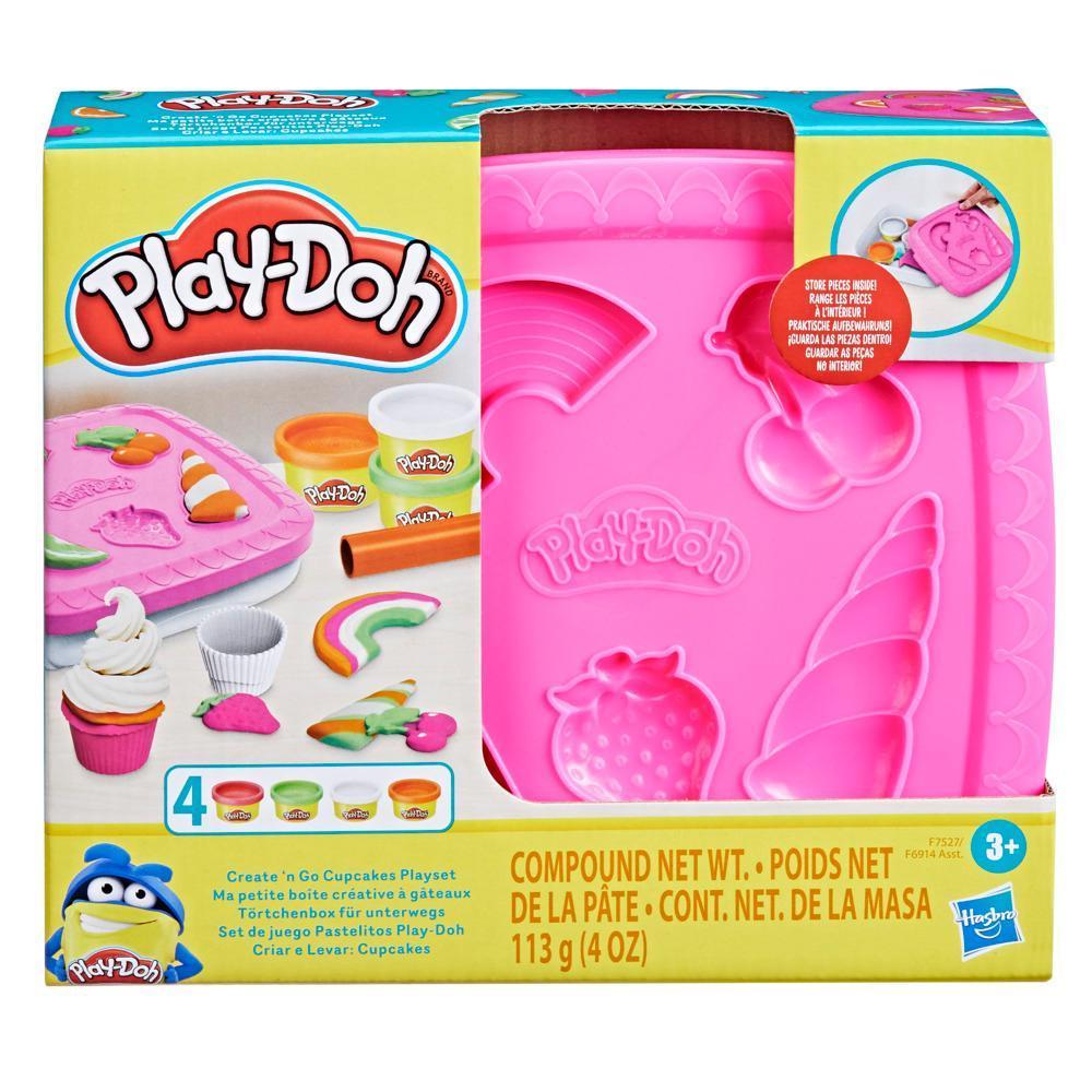Play-Doh Create ‘n Go Cupcakes Playset, Play-Doh Set with Storage Container, Arts and Crafts Toys for Kids product thumbnail 1